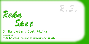 reka spet business card